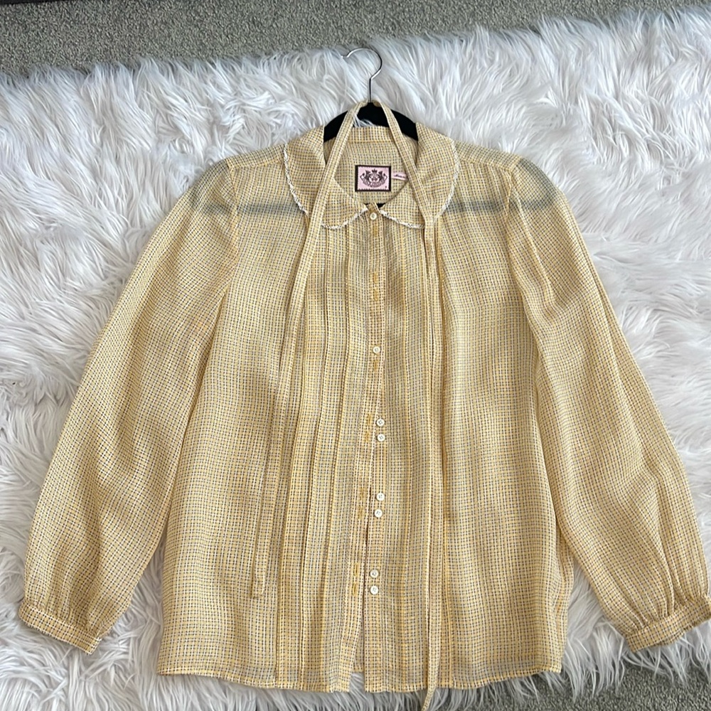 Vintage 90s Juicy Couture Sheer Long Sleeve Blouse…Worn only once!